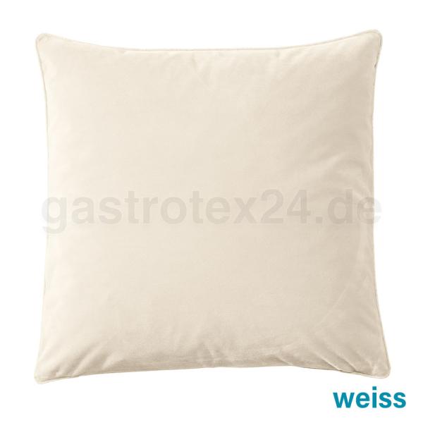 Dekokissen  Melva Velour Farbe weiß